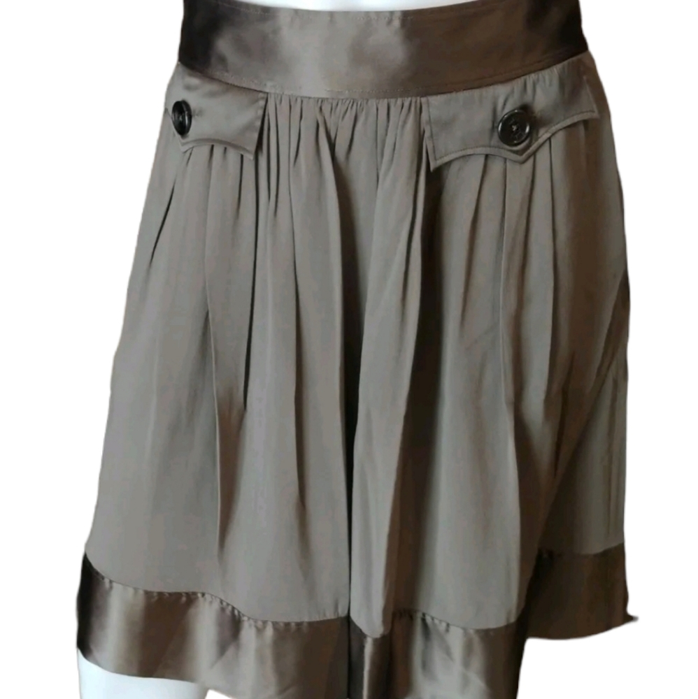 Burberry Brown Pleated Skirt